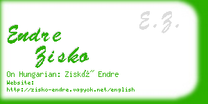 endre zisko business card